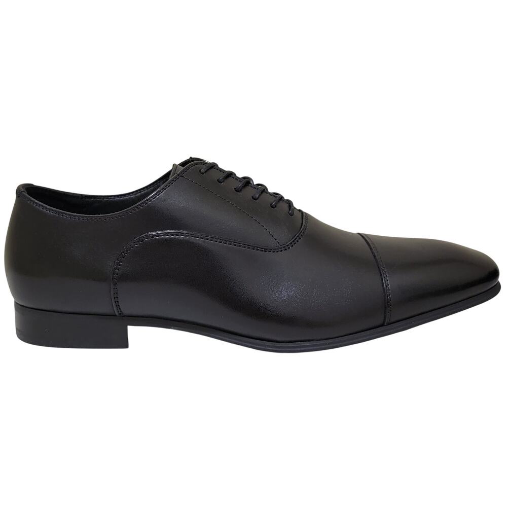 INC INTL Concepts Men Silas Cap Toe Dress Oxfords Size US 10M Black Leather - Picture 2 of 6